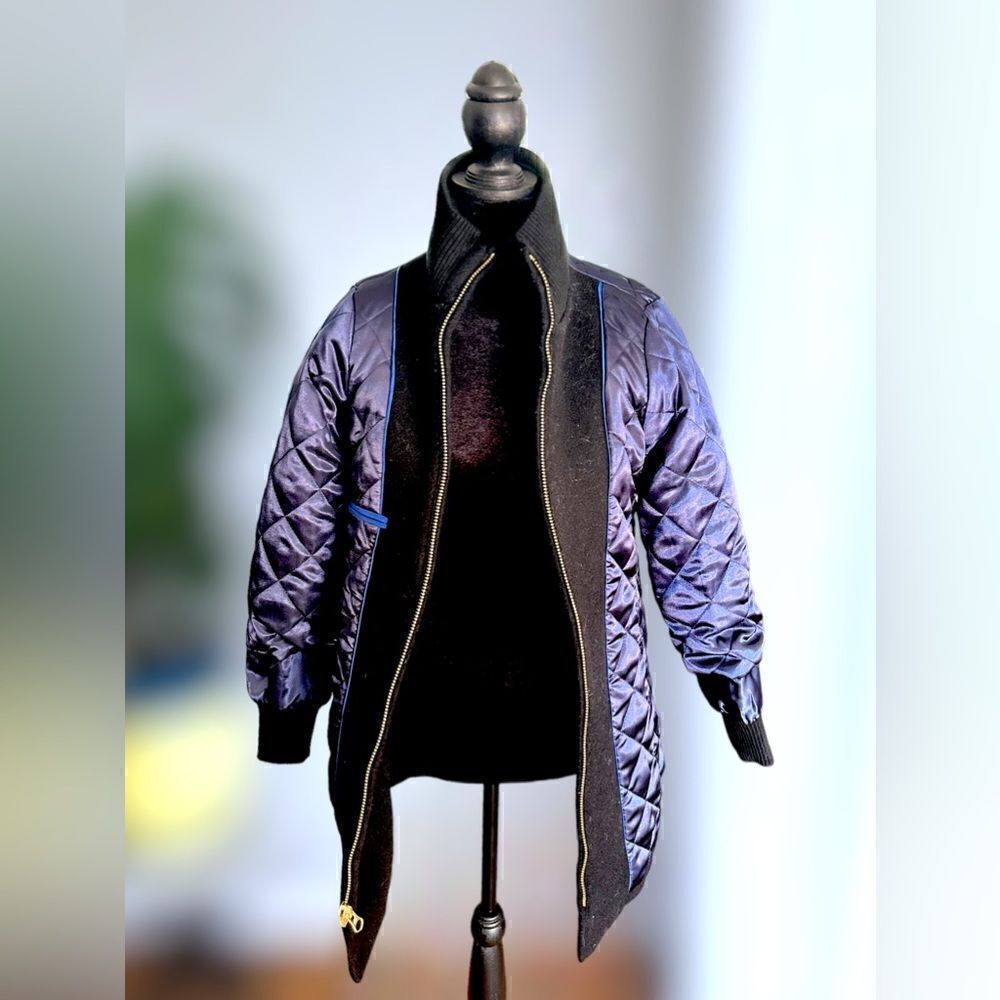 J. Crew Villa Coat Parka in Italian stadium-cloth wool Gold Full Zipper Size 0P - Picture 11 of 16